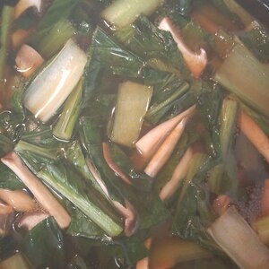 小松菜と　エリンギの　中華煮